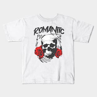 Romantic Skull Retro Style Design Kids T-Shirt